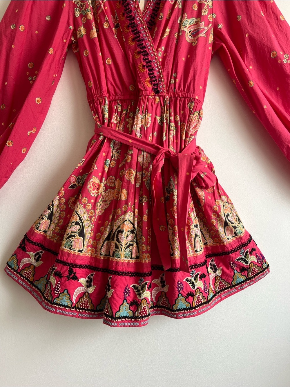 Anthropologie Raquel Embroidered Mini Dress in Pink Combo - Picture 8 of 16